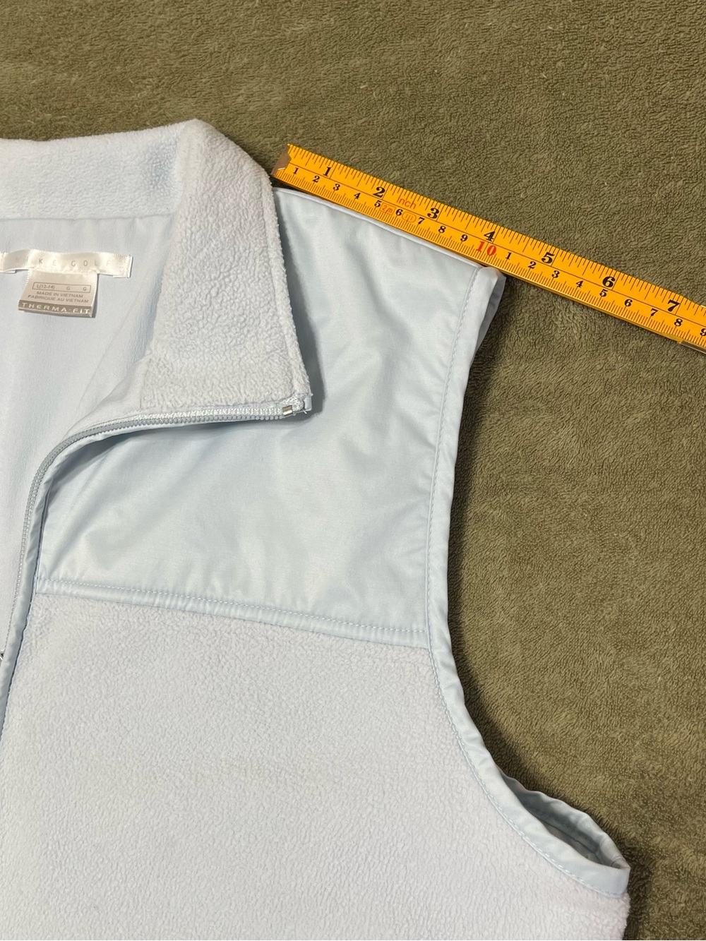 Nike Golf Therma-FIT Women's Fleece Vest – Ice Blue, Size L (12-14) - Picture 10 of 10